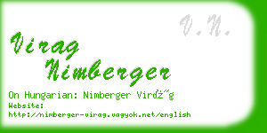 virag nimberger business card